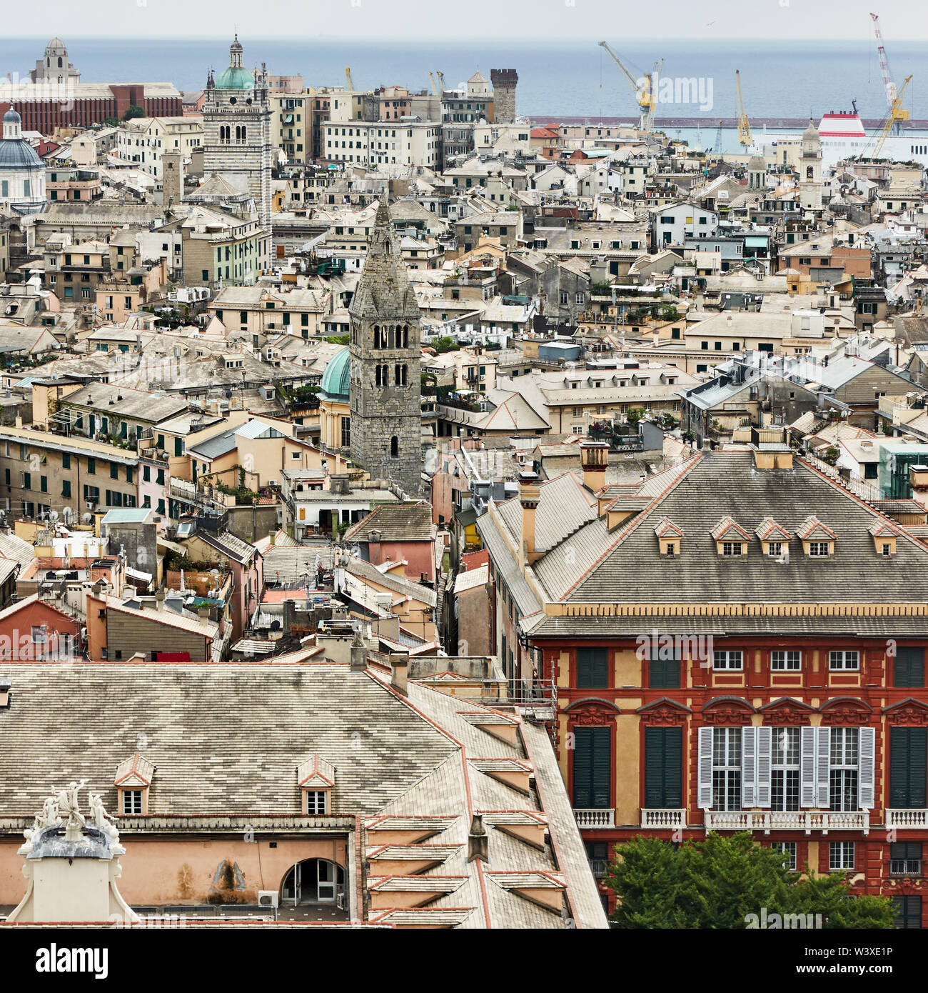 Vue panoramique de la ville de Gênes, Italie Banque D'Images