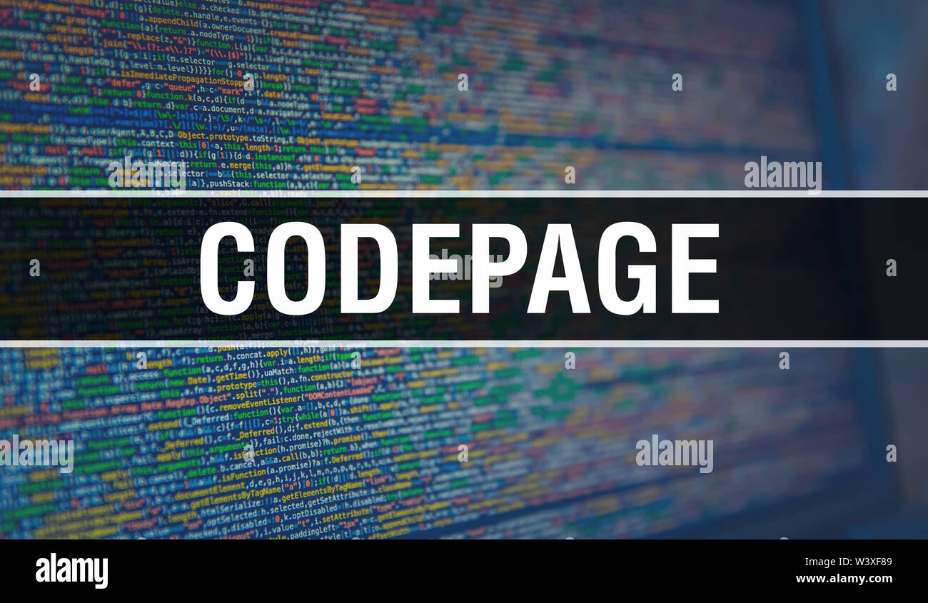 Avec la page de code binaire de la technologie numérique. Résumé fond avec le code du programme et la page de code. La technologie de codage et de programmation background Banque D'Images