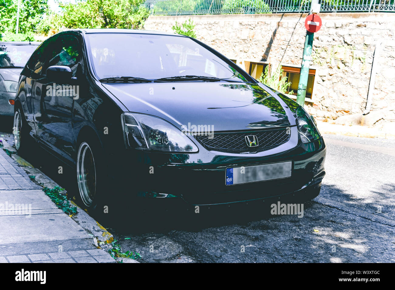 Honda Civic en stationnement Banque D'Images