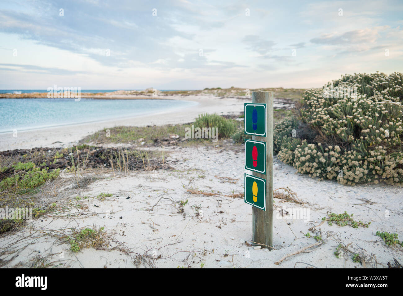 Parc National d'Agulhas protège l'habitat de fynbos et offre des sentiers de randonnée et de la plage, près du cap Agulhas, Western Cape, Afrique du Sud. Banque D'Images
