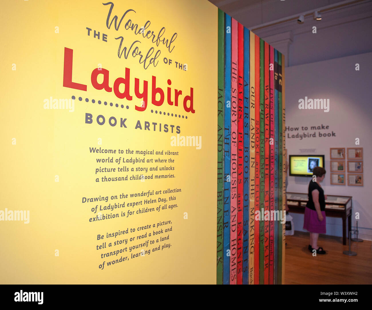 Ladybird books exhibition à New Walk Museum à Leicester, Royaume-Uni Banque D'Images