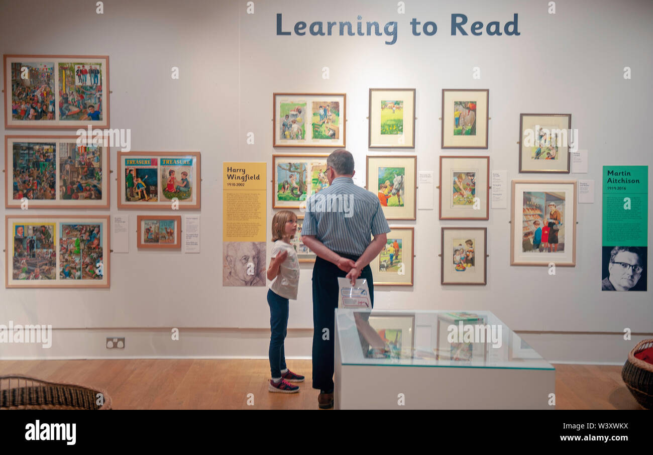 Ladybird books exhibition à New Walk Museum à Leicester, Royaume-Uni Banque D'Images