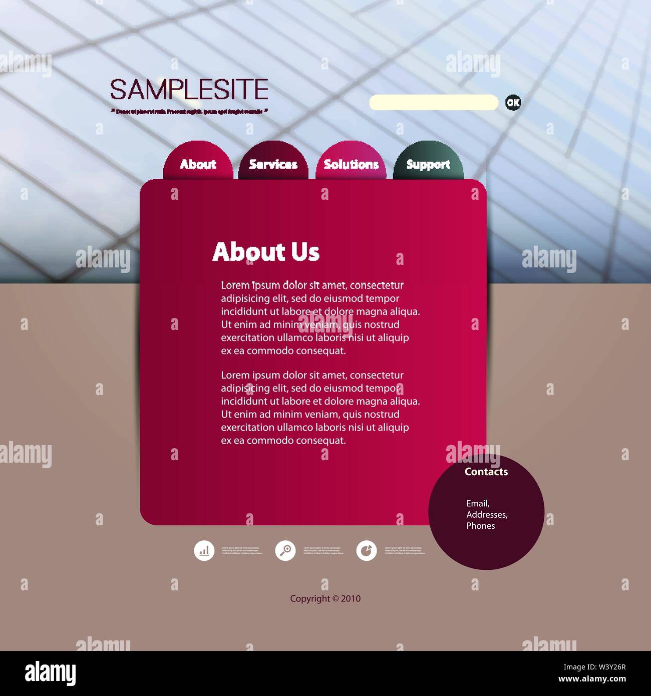 Site Web moderne abstrait coloré Modèle de conception créative Illustration pour votre entreprise ou votre blog librement modifiable et évolutive au format vectoriel Illustration de Vecteur