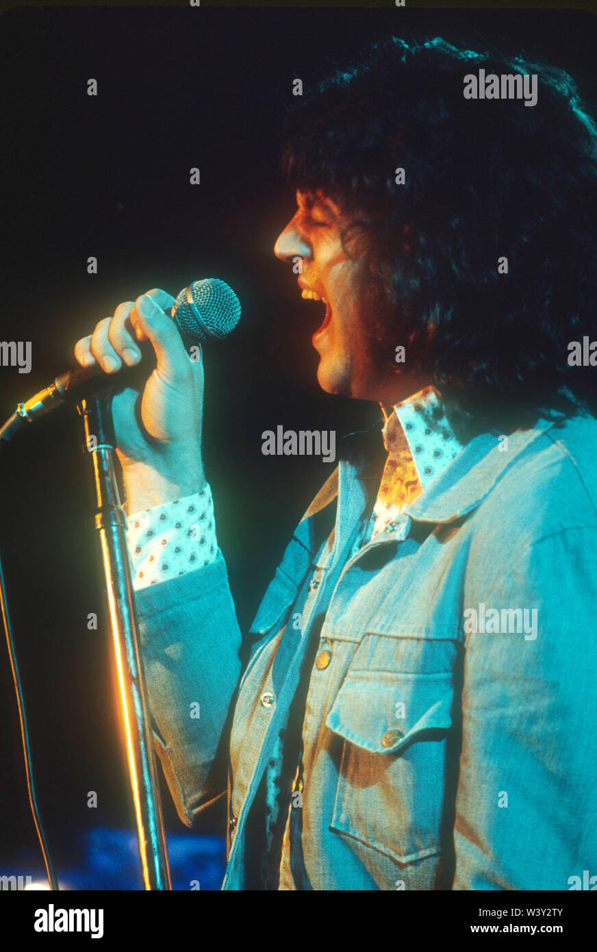 Groupe de rock britannique DEEP PURPLE avec Ian Gillan à Long Beach Arena le 15 avril 1973 à Long Beach, en Californie. Photo : Jeffrey Mayer Banque D'Images