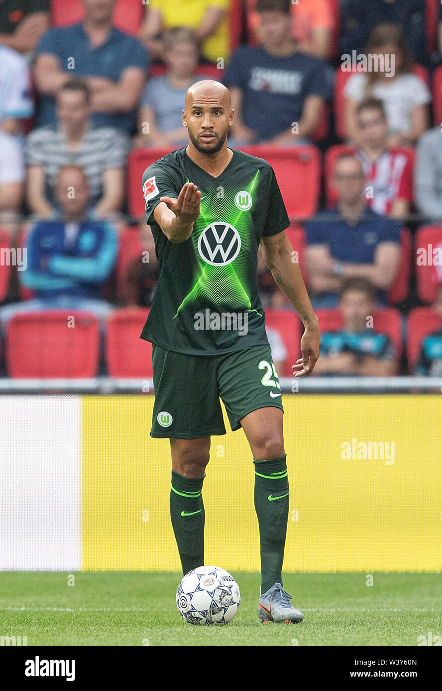 John Anthony BROOKS (WOB) Promotion, Football Match amical, PSV Eindhoven (PSV) - VfL Wolfsburg (WOB) 0 : 2, le 17/07/2019 à Eindhoven/Pays-Bas. ¬ | conditions dans le monde entier Banque D'Images