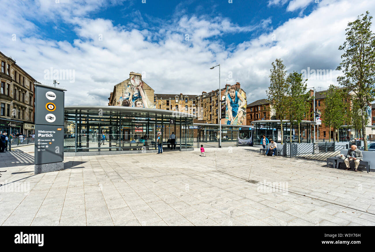 Partick station de bus au centre de transport de la gare à côté de partick partick dans Glasgow Scotland UK Banque D'Images