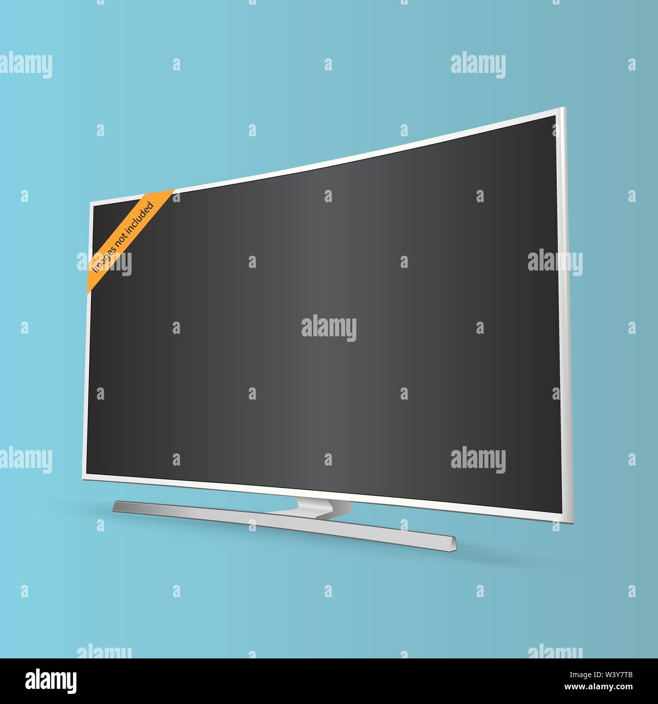 Smart - série TV UHD isolé sur fond bleu, vector illustration Illustration de Vecteur