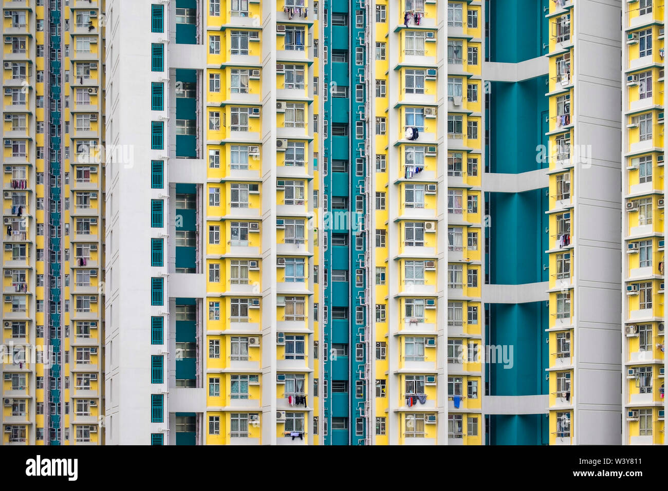 Appartement tours tours de bloc à Kowloon Bay, Kwun Tong, District de nouveaux territoires, Hong Kong, Chine Banque D'Images