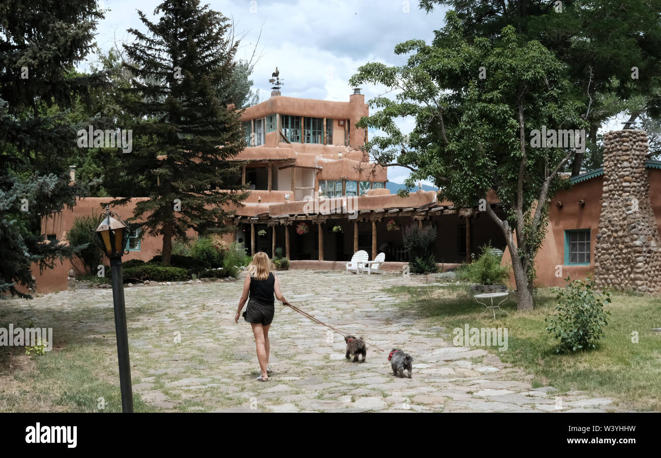 Mabel Dodge Luhan Chambre à Taos, Nouveau Mexique Banque D'Images