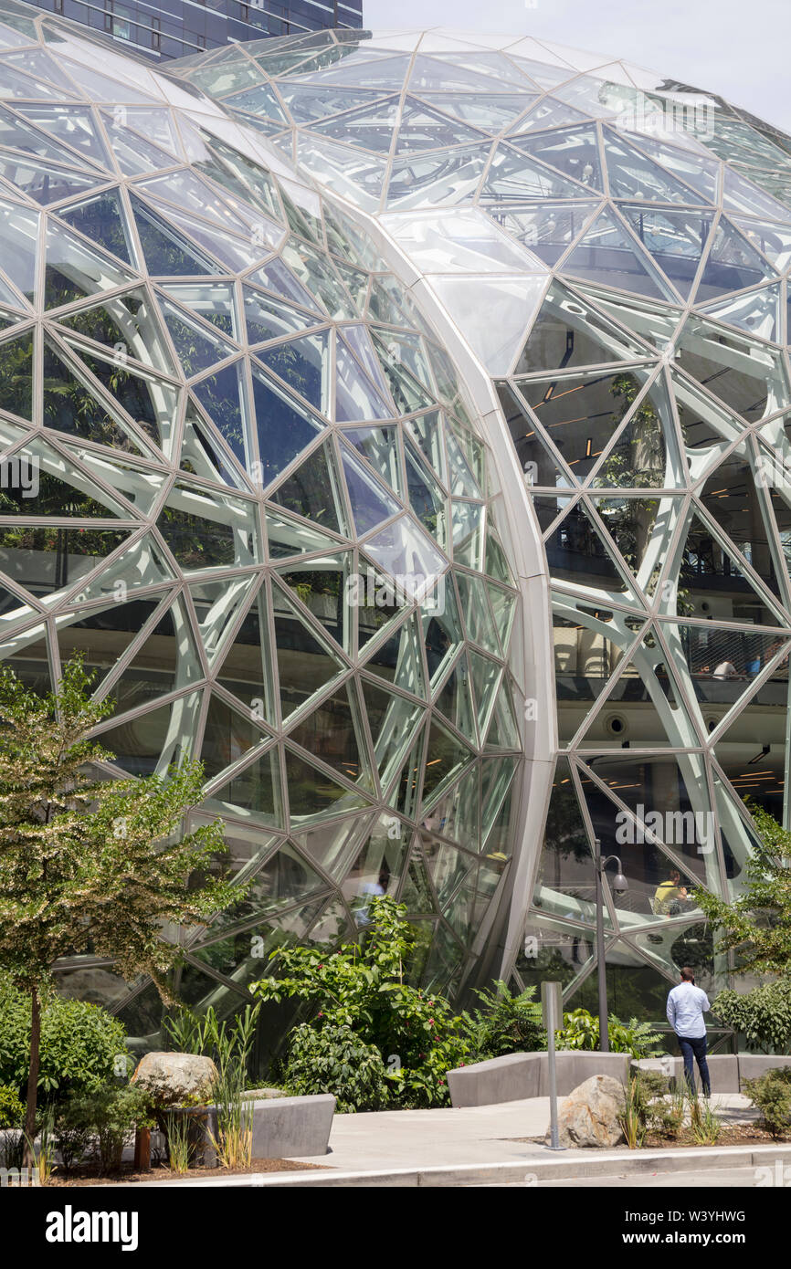 L'Amazon, Amazon du siège, Seattle, Washington, États-Unis d'Amérique Banque D'Images