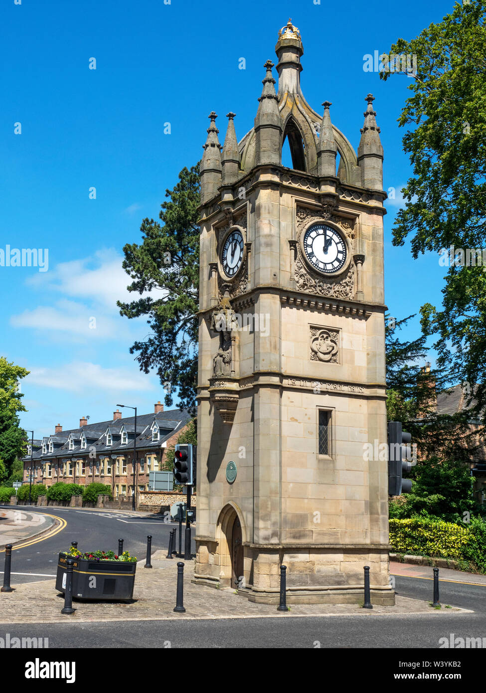 Tour de l'Horloge de Victoria pour commémorer le jubilé de diamant de la Reine Victoria sur la route du Nord à Ripon North Yorkshire Angleterre Banque D'Images