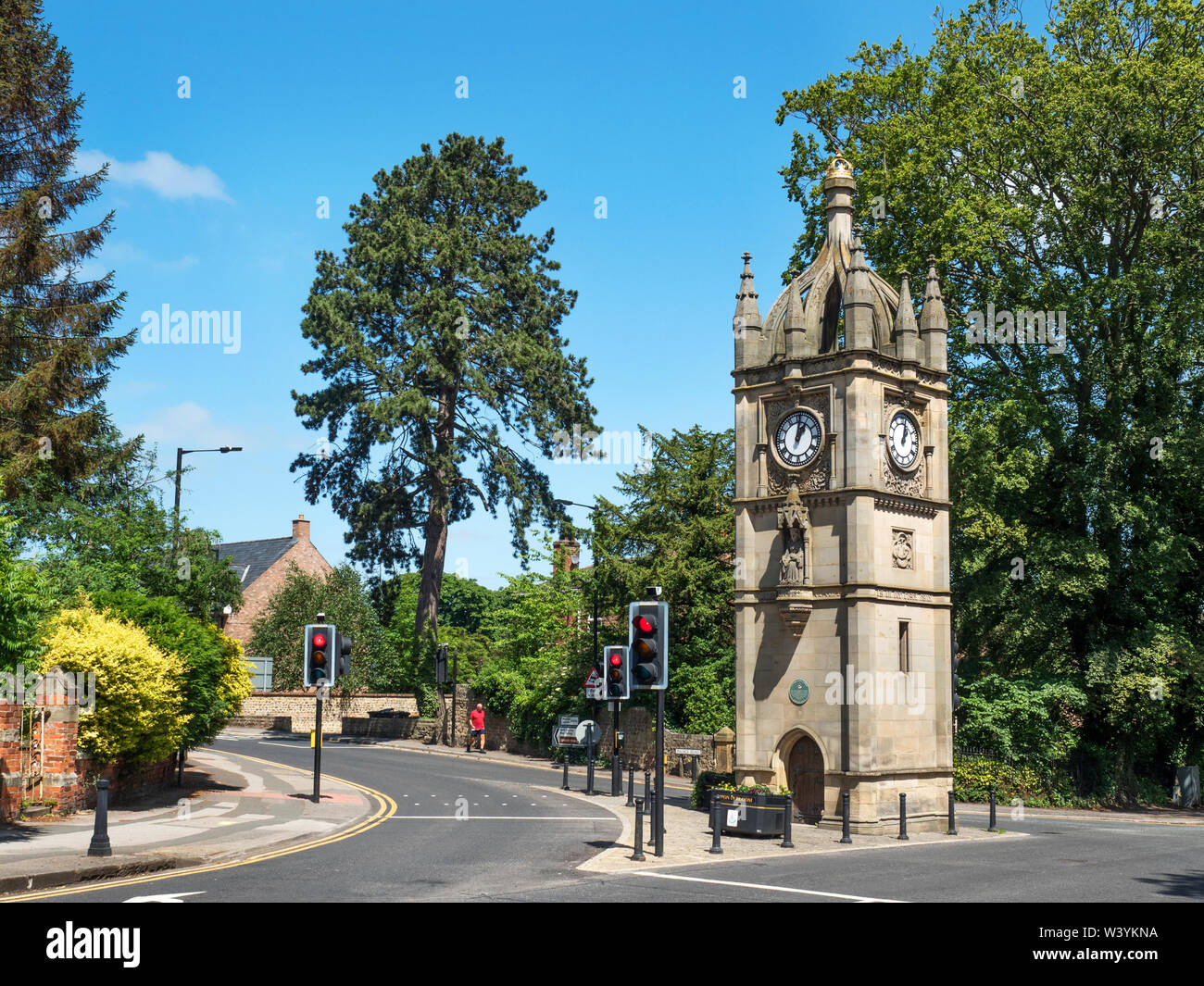 Tour de l'Horloge de Victoria pour commémorer le jubilé de diamant de la Reine Victoria sur la route du Nord à Ripon North Yorkshire Angleterre Banque D'Images