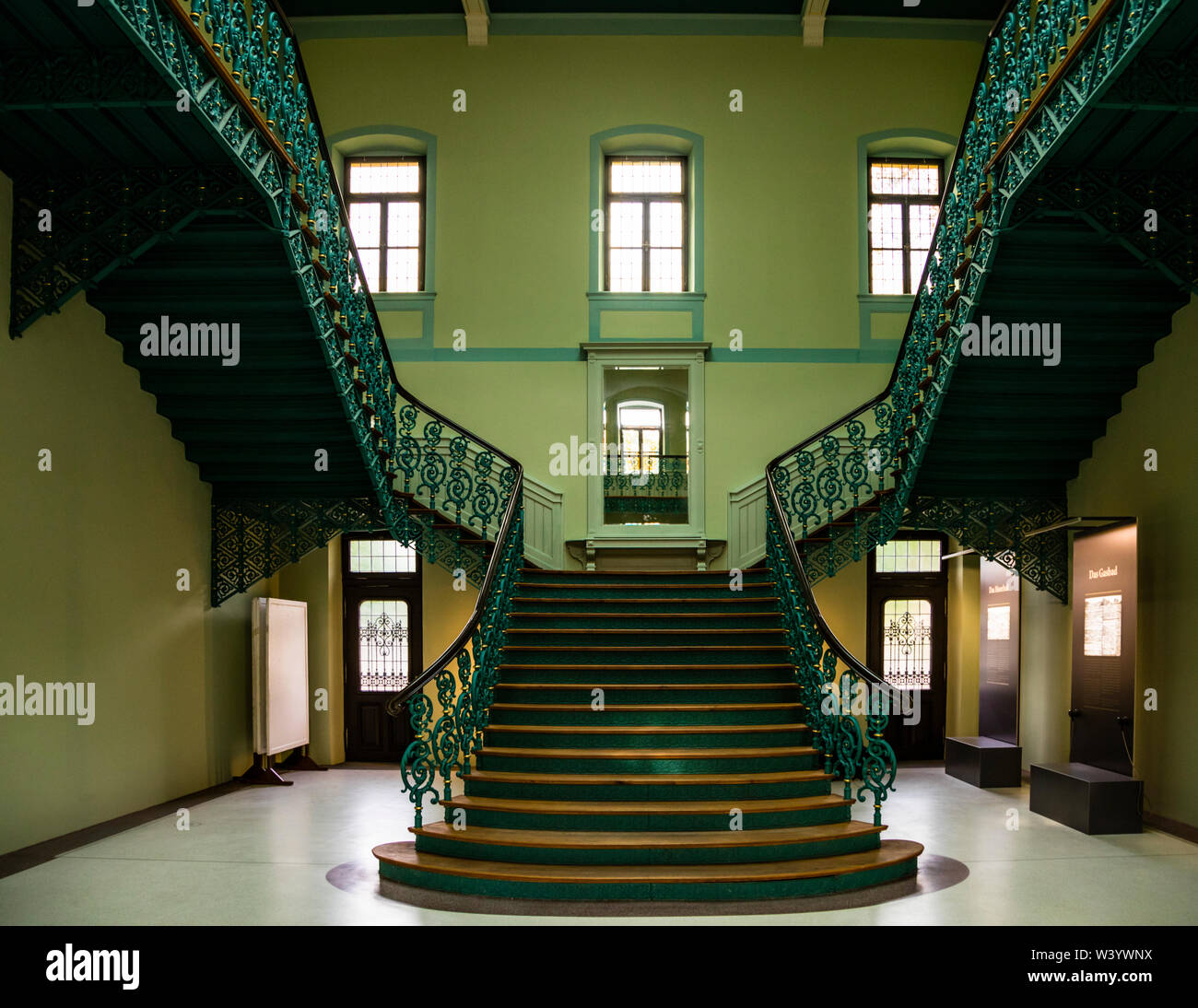 Escalier dans Luitpoldbad Bad Kissingen, Allemagne Banque D'Images