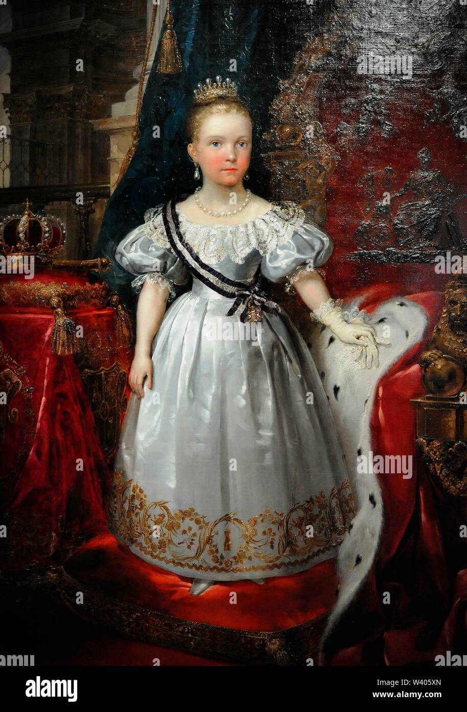 Isabel II (1830-1904). Reina de España. Isabel II niña. Retrato por ...