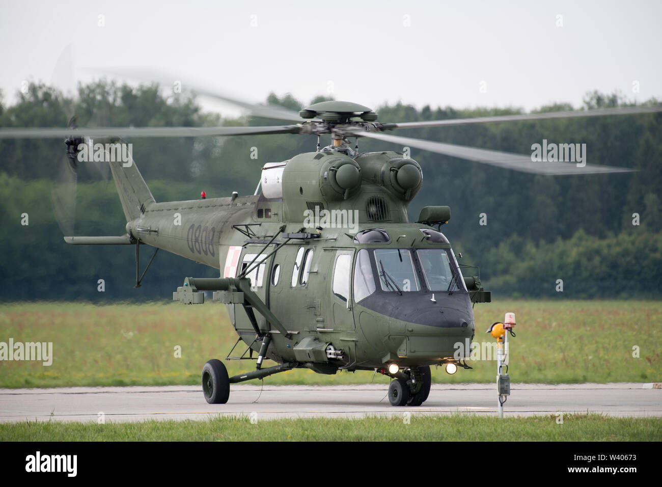 Les forces armées polonaises hélicoptère multipurpuse PZL W-3 Sokół à Gdynia, Pologne. 13 juillet 2019 © Wojciech Strozyk / Alamy Stock Photo Banque D'Images