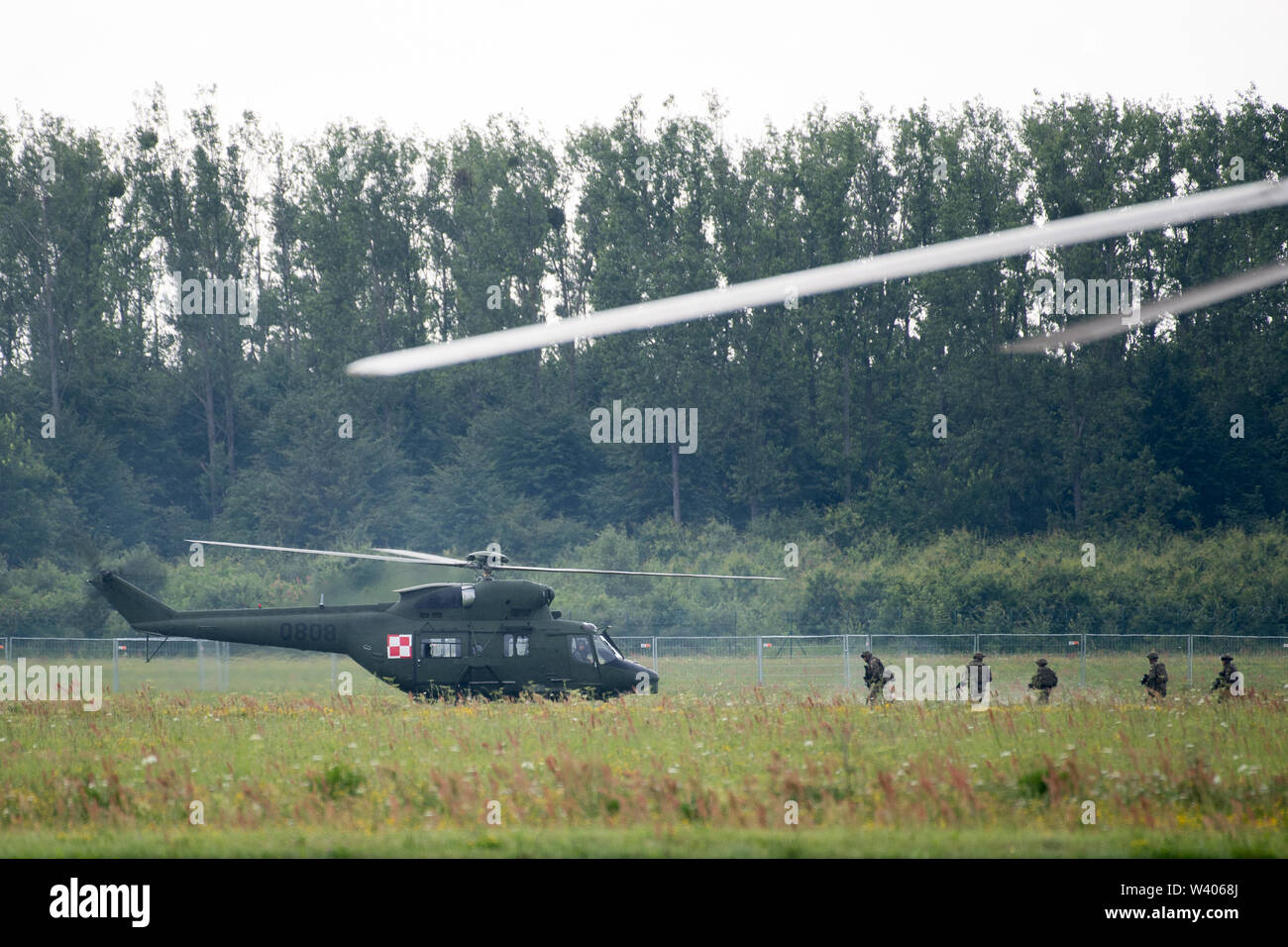 Les forces armées polonaises hélicoptère multipurpuse PZL W-3 Sokół à Gdynia, Pologne. 13 juillet 2019 © Wojciech Strozyk / Alamy Stock Photo Banque D'Images