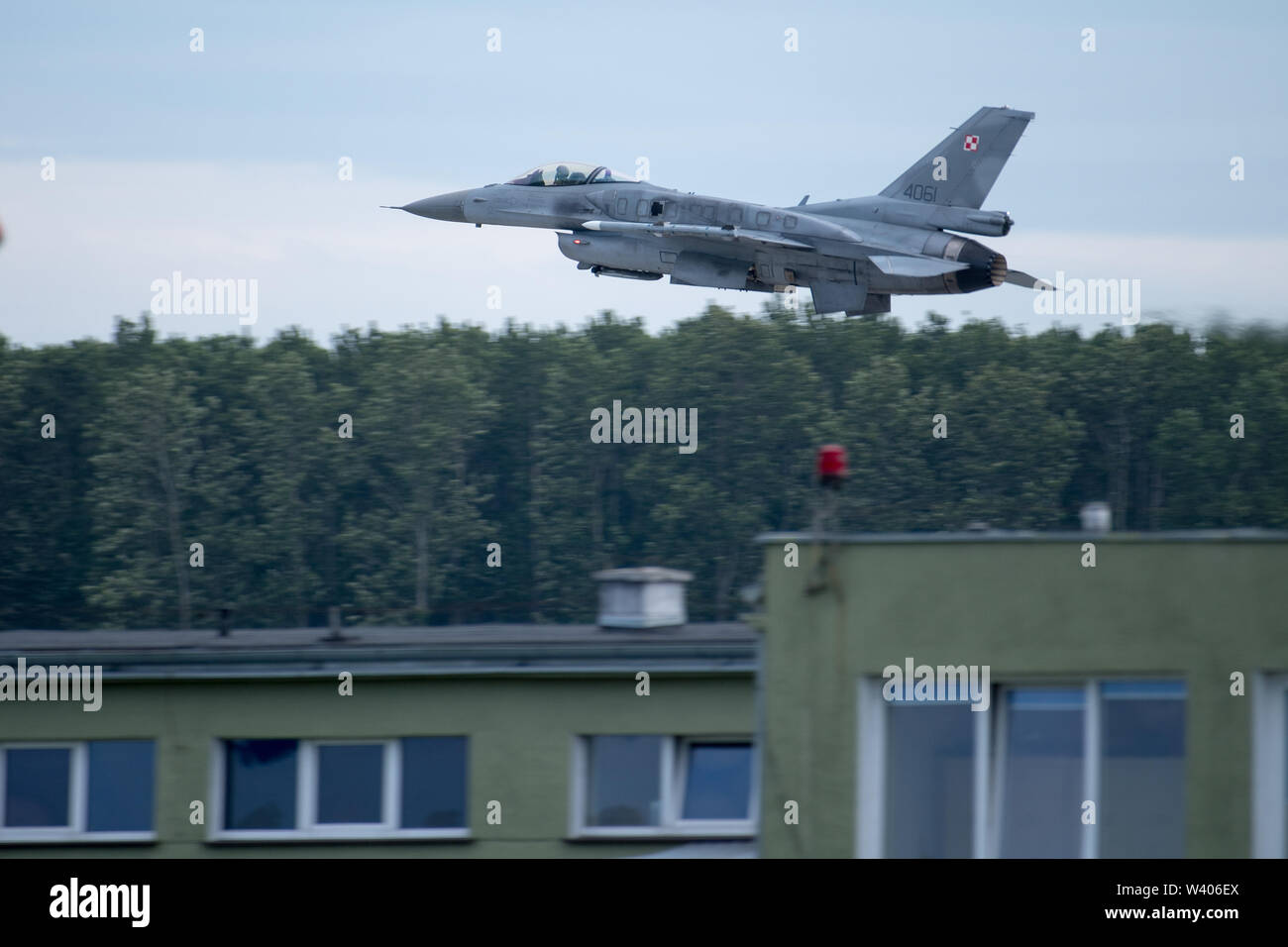 L'avion de combat polyvalent supersonique General Dynamics F-16 Fighting Falcon de Gdynia, Pologne. 13 juillet 2019 © Wojciech Strozyk / Alamy Stock Photo Banque D'Images