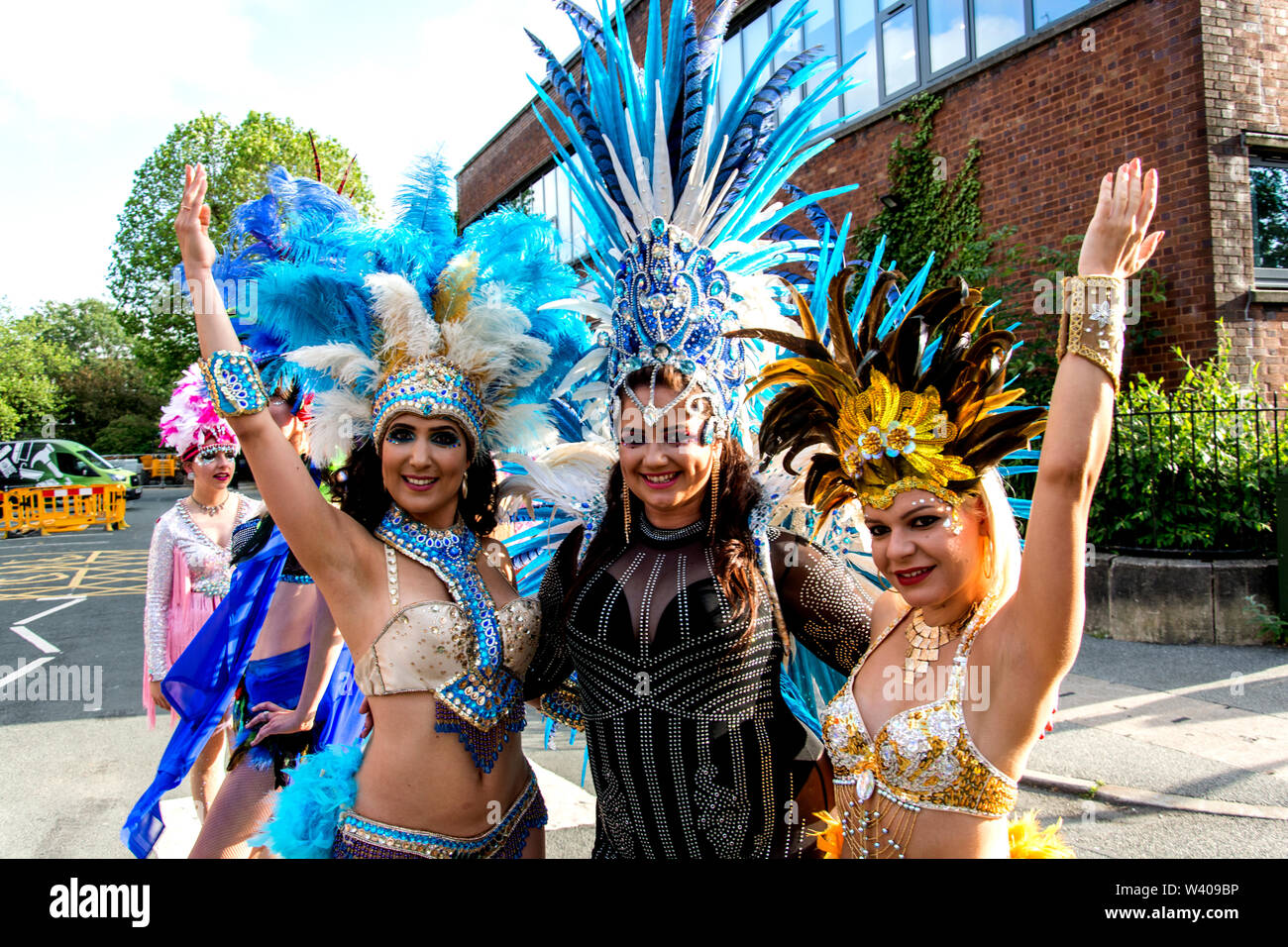 Liverpool Brazilica Samba dans la ville du festival de la culture brésilienne Banque D'Images