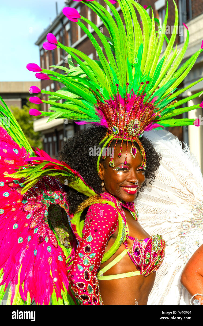 Liverpool Brazilica Samba dans la ville du festival de la culture brésilienne Banque D'Images