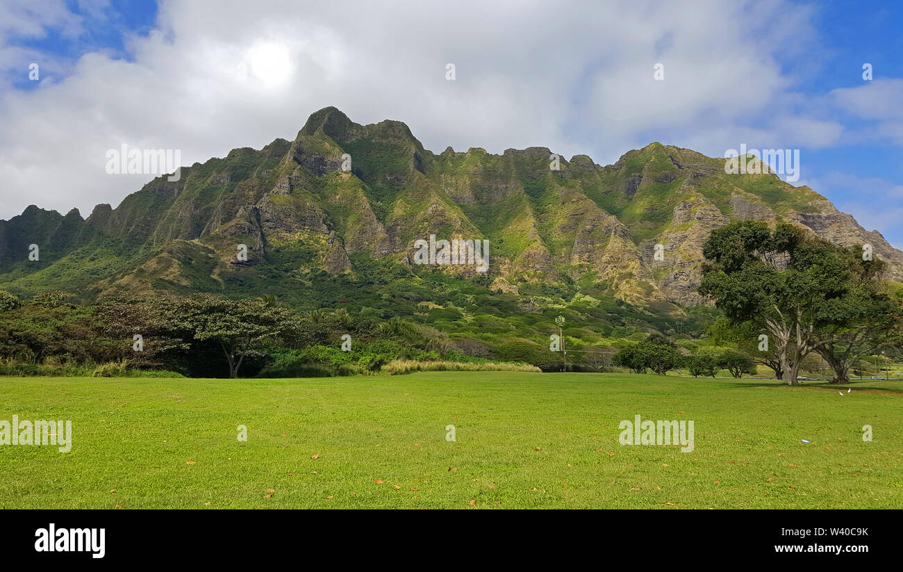 Magnifique parc à Oahu, Hawaii Banque D'Images