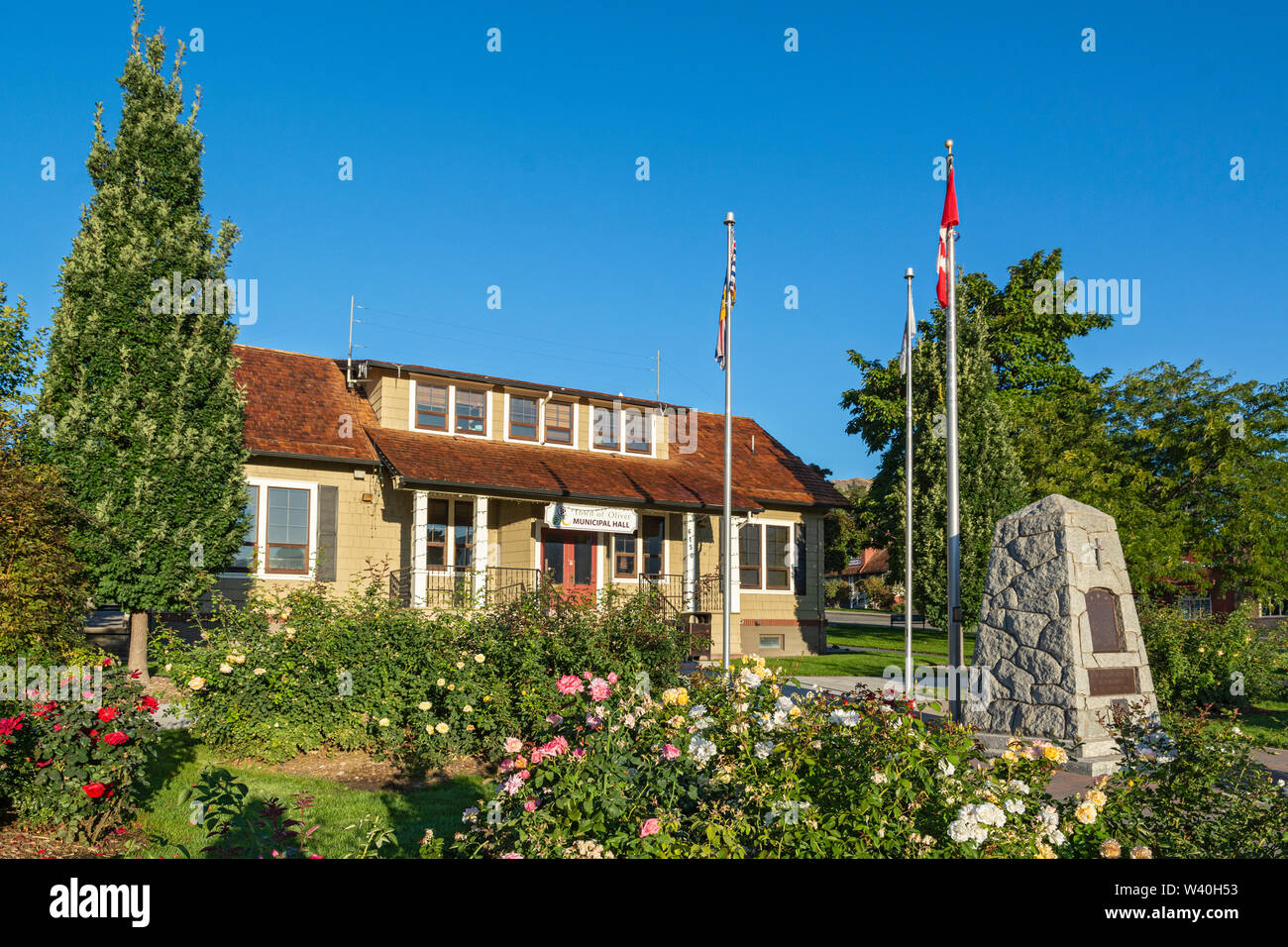 Le Canada, la Colombie-Britannique, de l'Okanagan, Oliver, d'un hôtel de ville Banque D'Images