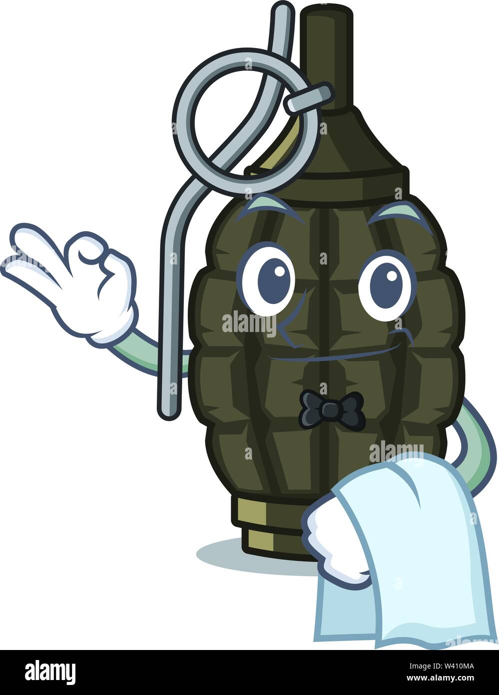 Caricature offre d'un lance-grenades dans le sac vector illustration Illustration de Vecteur