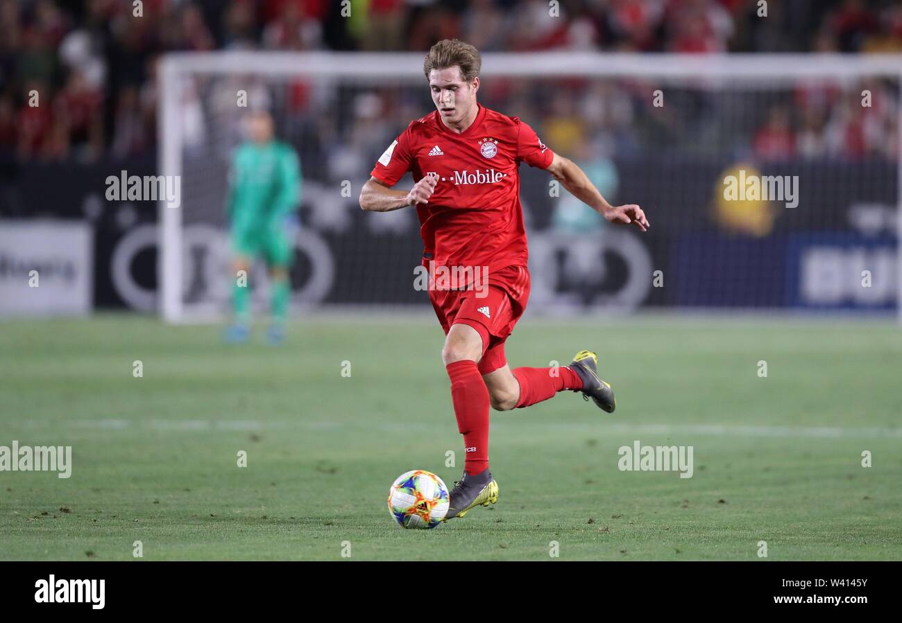 Los Angeles, USA. 18 juillet, 2019. firo : 17.07.2019 Football, Football : 1. Saison 2019/2020 Bundesliga, Arsenal FC, test match, Test, match amical contre le FC Bayern Munich Munich, Audi tournée d'été USA 2019, International Champions Cup 2 : 1 Louis FCB Poznanski, simple action | Conditions de crédit dans le monde entier : dpa/Alamy Live News Banque D'Images