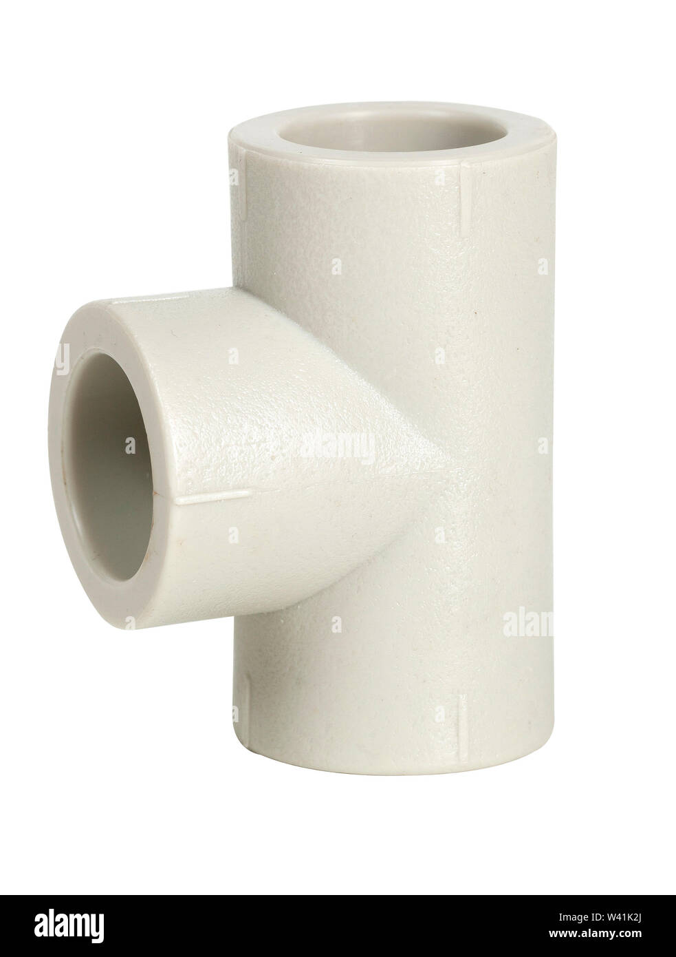 Tuyau eau PVC raccord en té isolé sur fond blanc et chemin de détourage  inclus Photo Stock - Alamy