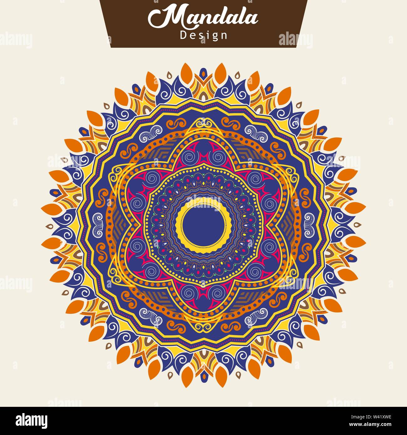 Abstract Colorful Vector Design Mandala Illustration de Vecteur