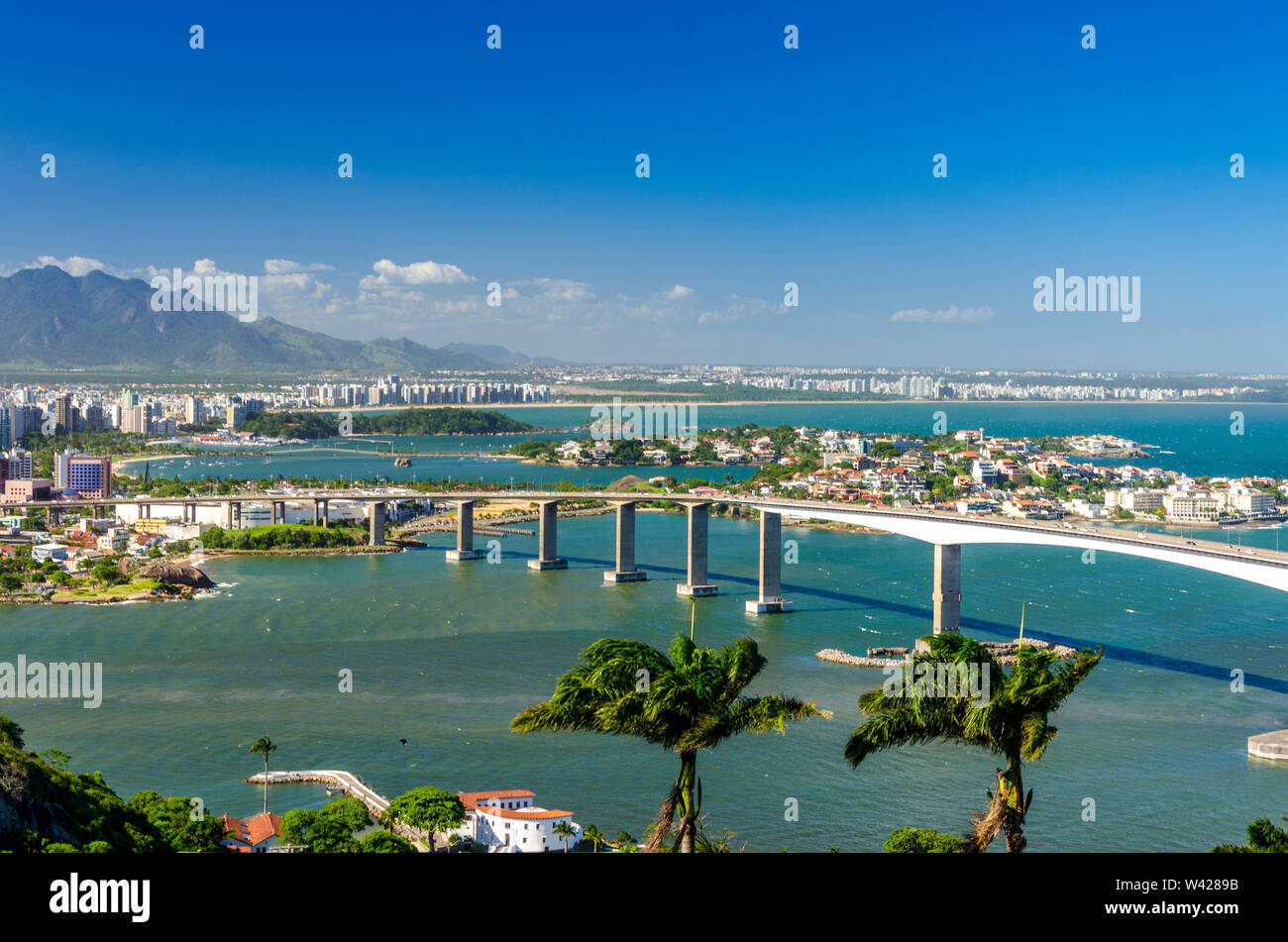 Troisième Pont, le deuxième pont le plus haut au Brésil. Vitoria , ES , Brésil. Banque D'Images