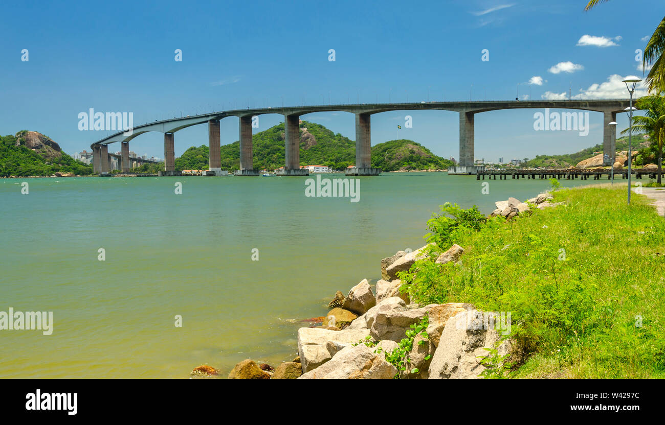 Troisième Pont, le deuxième pont le plus haut au Brésil. Vitoria , ES , Brésil. Banque D'Images