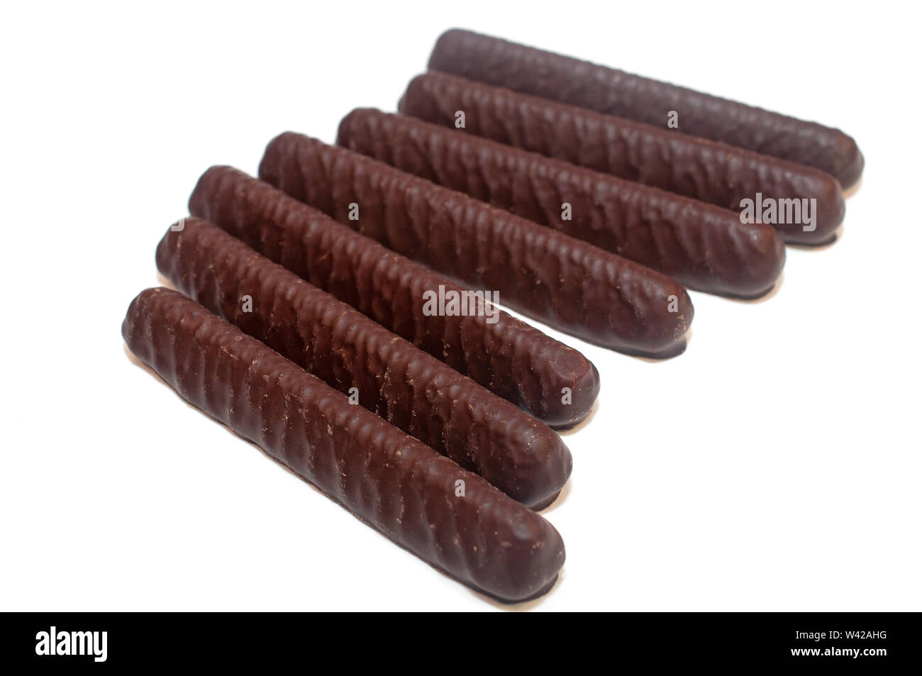 Des barres de chocolat avec de la marmelade isolated on white Banque D'Images