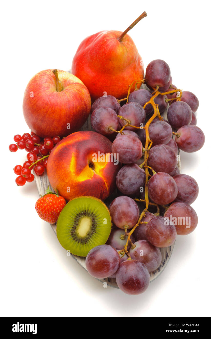 Arrangement de fruits frais biologiques Banque D'Images