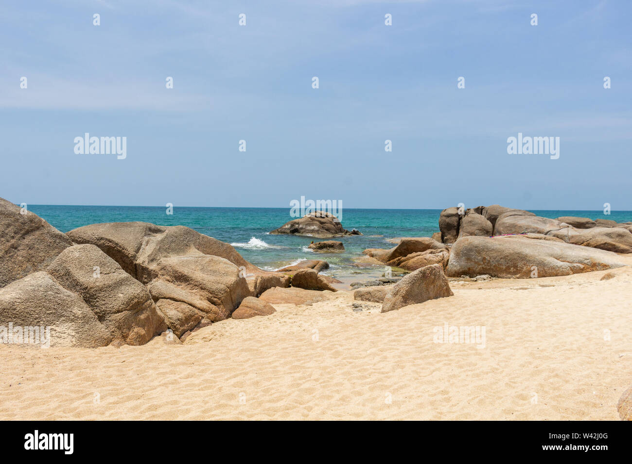 Avec son sable doré, Lamai Beach sur l'île de Koh Samui est l'une des meilleures destinations tropicales en Thaïlande Banque D'Images