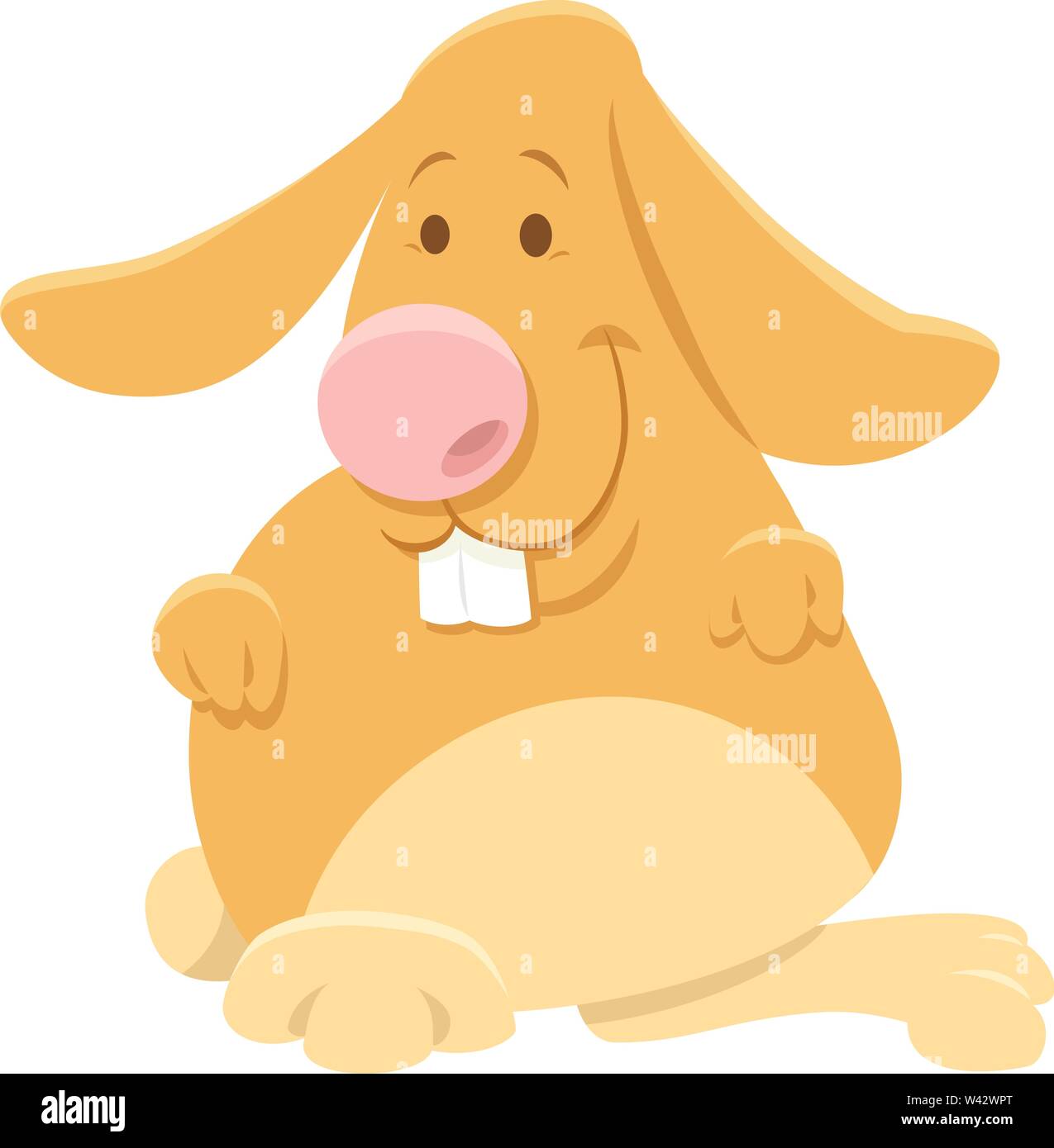 Cartoon Illustration de Happy Farm ou Lapin Bunny personnage animal Illustration de Vecteur