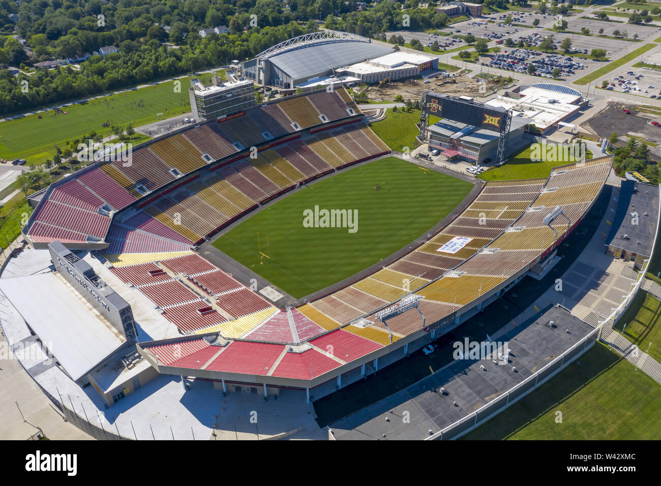 18 juillet 2019 - Ames, Iowa, USA - 18 juillet 2019 - Ames, Iowa, USA : Vues aériennes de stade Jack Trice à Ames, Iowa, United States. (Crédit Image : © Walter G Arce Sr meule Medi/ASP) Banque D'Images