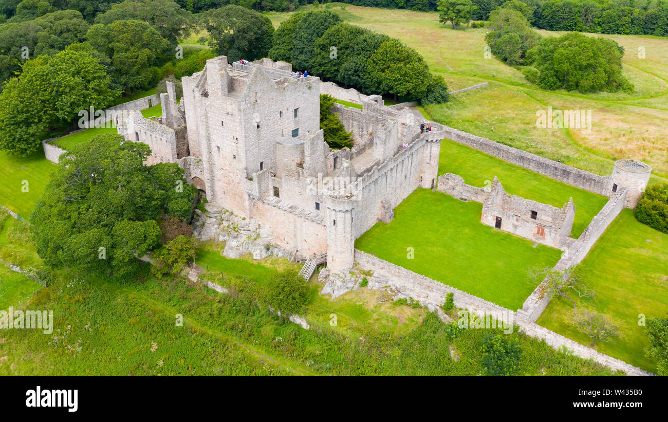 Portrait de Craigmillar Castle à Édimbourg, Écosse Royaume-Uni. Banque D'Images