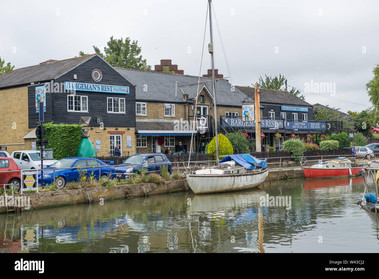 Le Bargemans reste, un pub sur la rivière Medina Newport, Isle of Wight, Angleterre, RU Banque D'Images