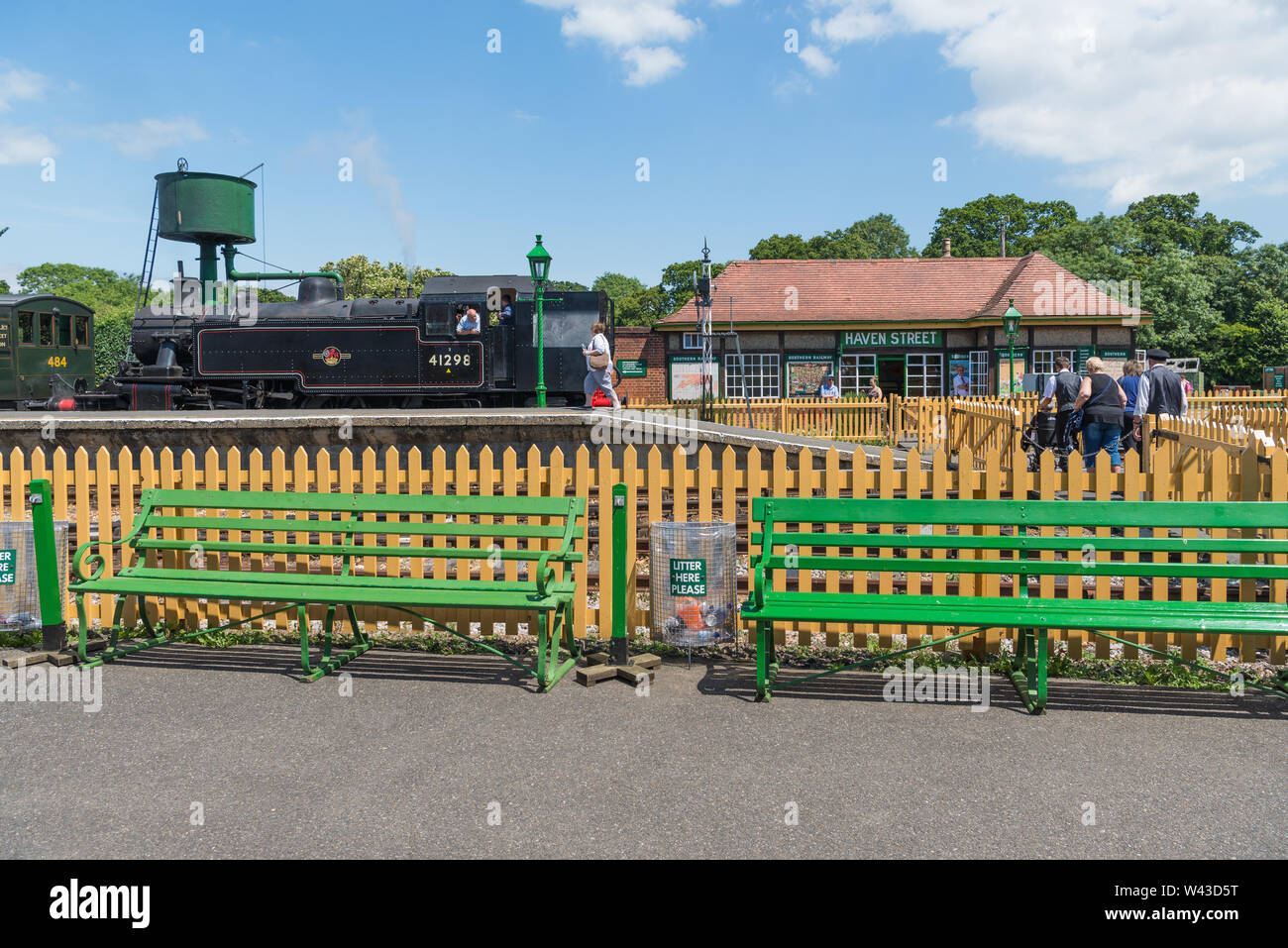 La gare la Rue Paradis, chemin de fer à vapeur de l'île de Wight, Angleterre, RU Banque D'Images