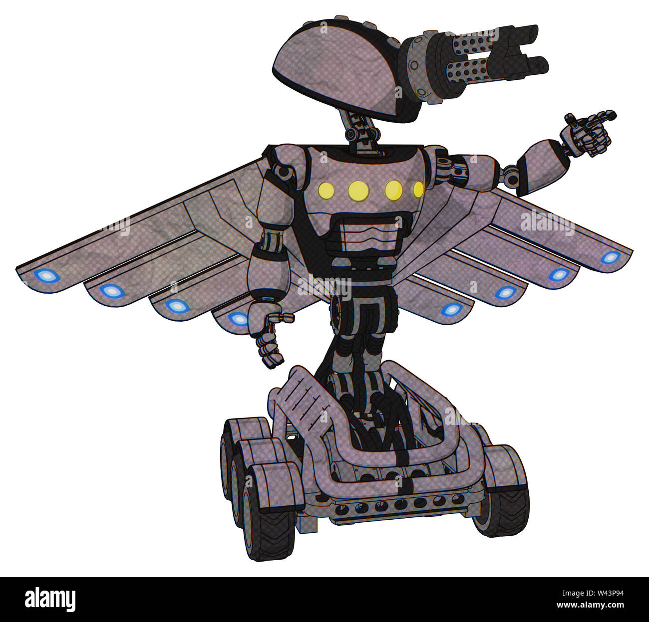 Bot contenant des éléments : la face de gatling, lumière, exoshielding ...