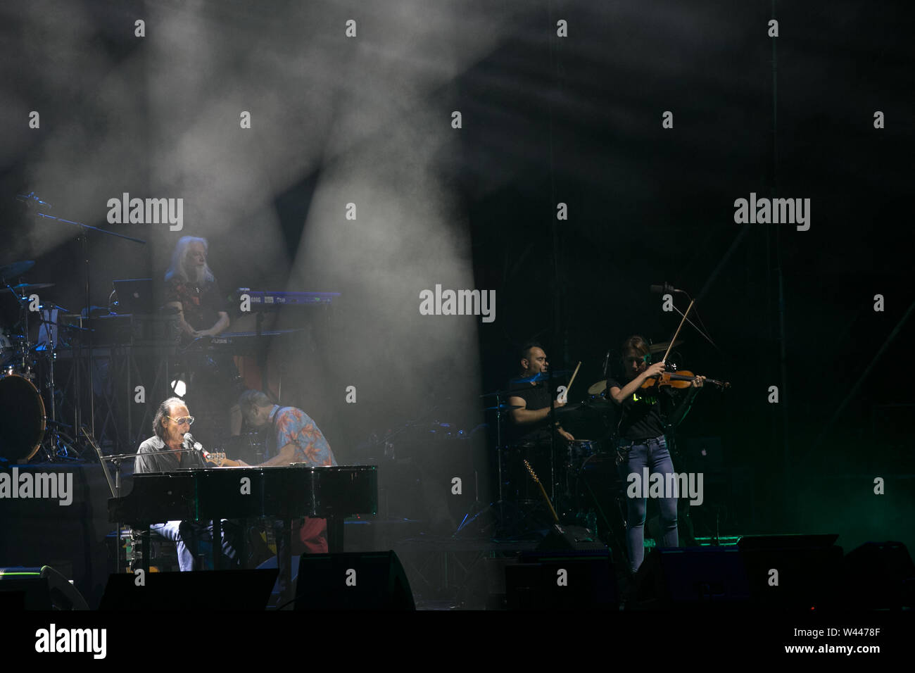 Antonello Venditti concert live au Festival d'été 2019 Italie Marostica Banque D'Images