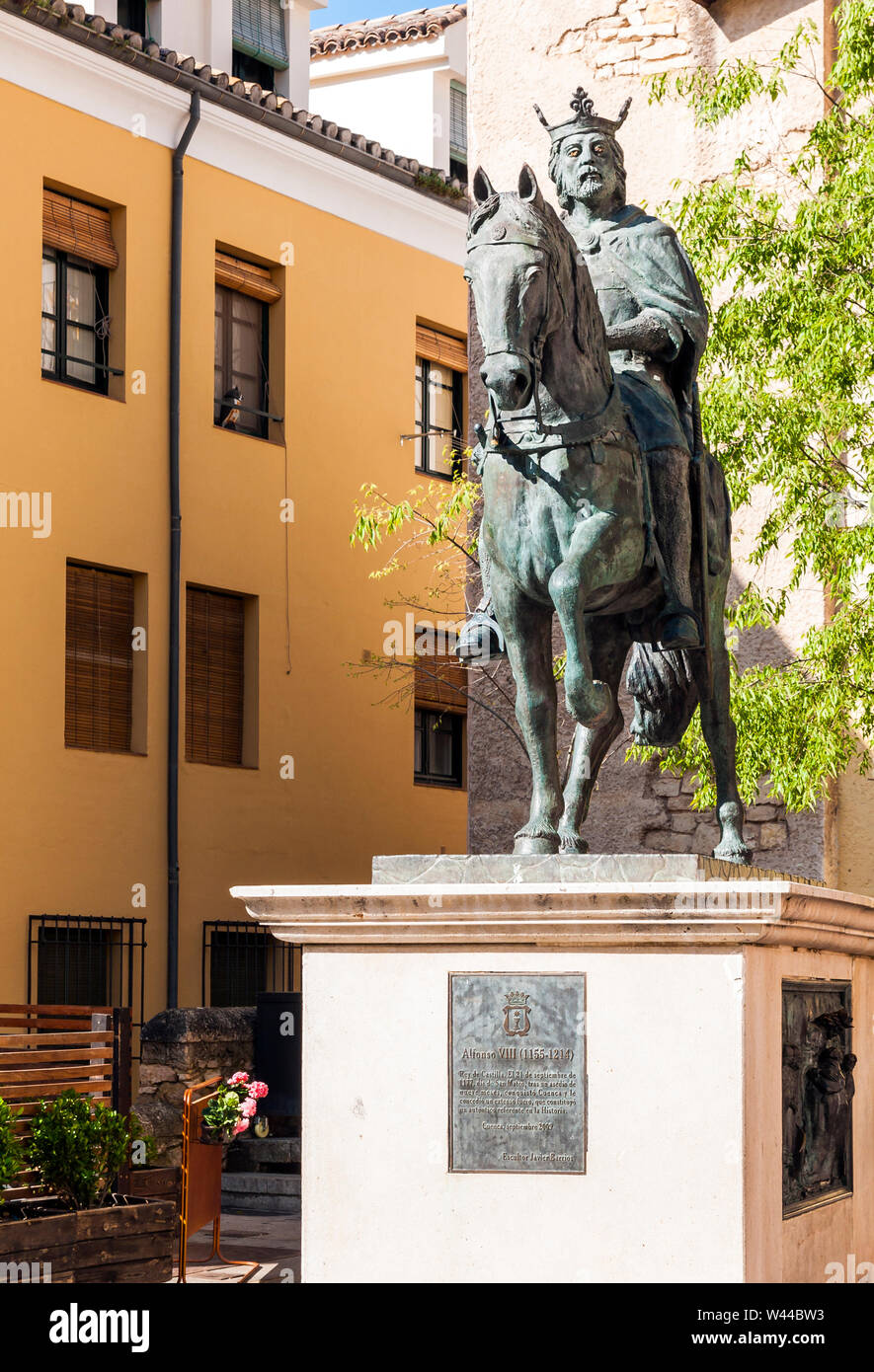 Estatua de Alfonso VIII. Ciudad de Cuenca. Castilla la Mancha. España Banque D'Images