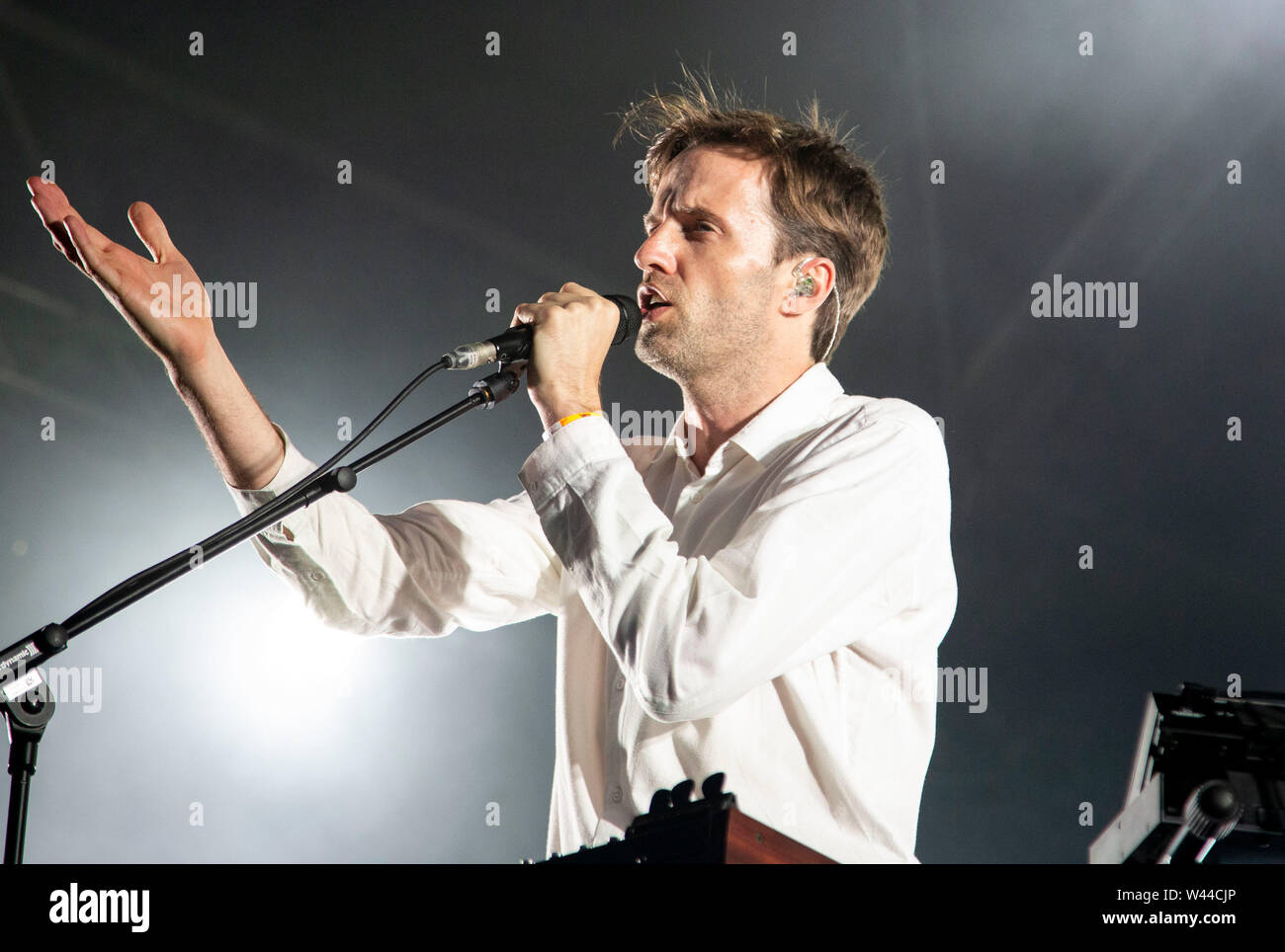 Cut Copy effectuant des séries de concerts d'été à Somerset House, Londres, Royaume-Uni 19 Juillet 2019 Banque D'Images