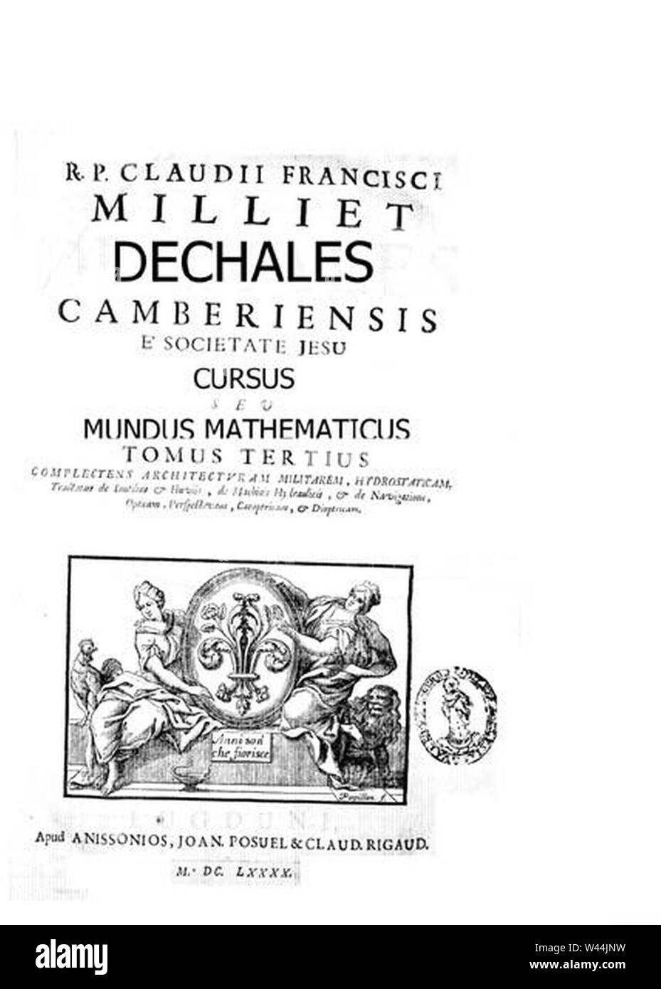 Claude-François Milliet de Chales - seu Cursus Mundus mathematicus. 31690 - BEIC 1409977. Banque D'Images