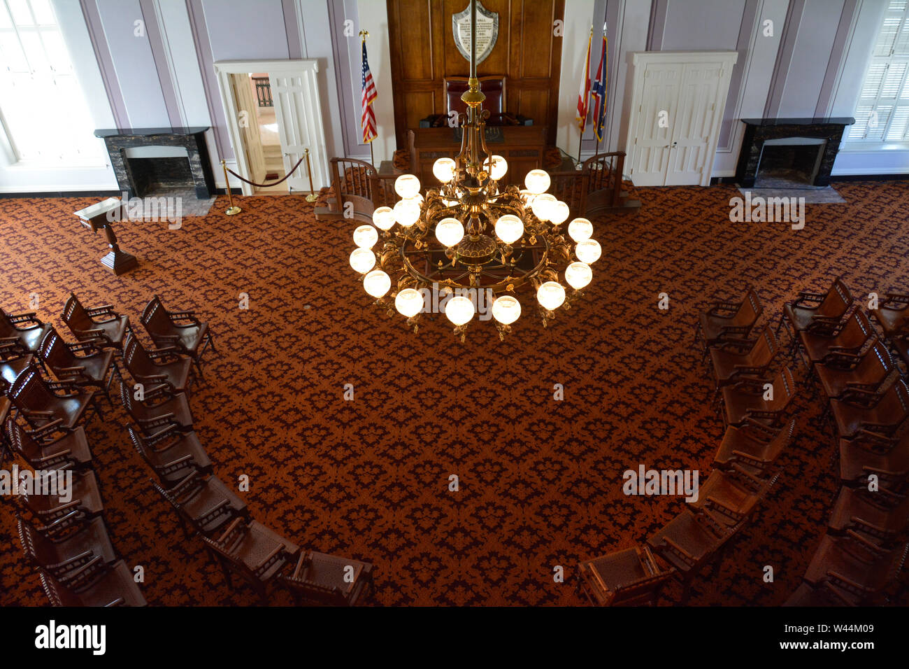 Une maison vide à l'intérieur de la chambre de l'Alabama State Capitol historique à Montgomery, AL Banque D'Images