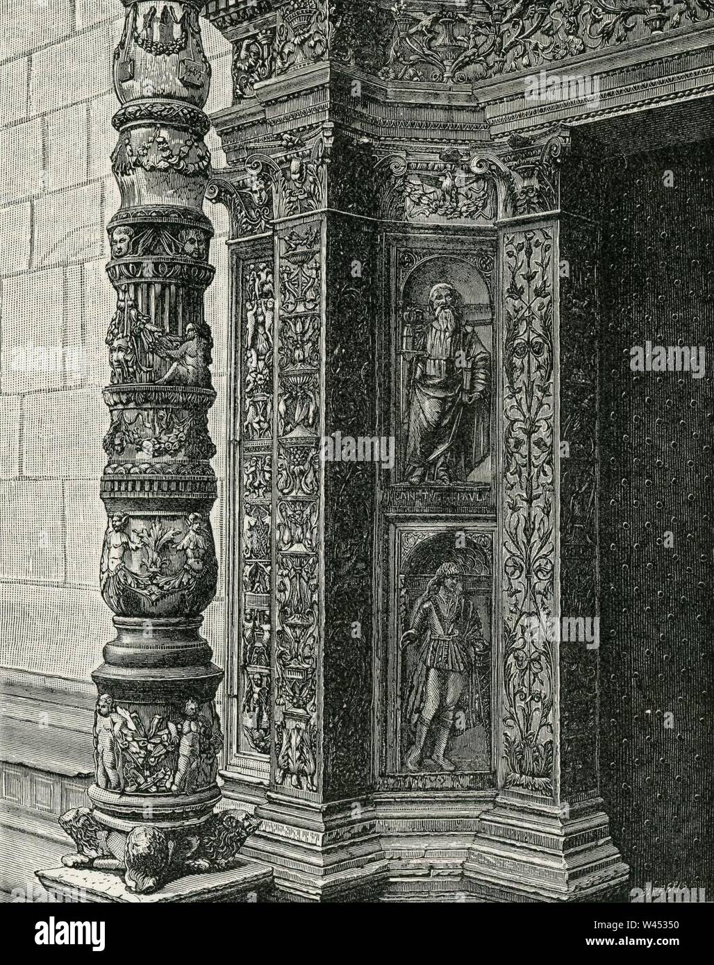 Como lato sinistro della Porta Nuova Italia del Duomo. Banque D'Images
