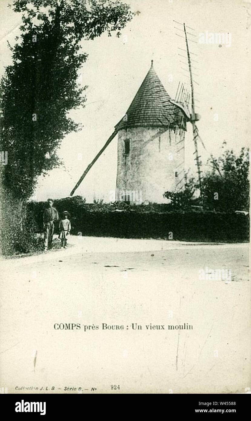 Comps - moulin. Banque D'Images
