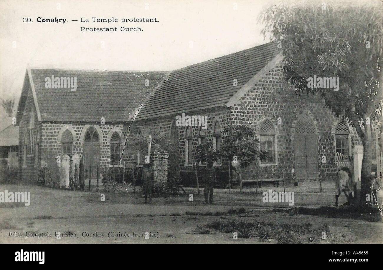 Conakry-Le Temple protestant. Banque D'Images