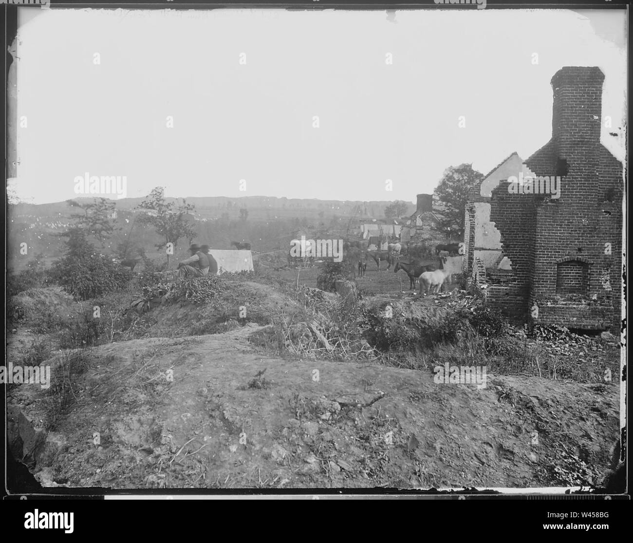 Confederate travaille dans les hauteurs de Mayre, Fredericksburg, Va (4153845970). Banque D'Images