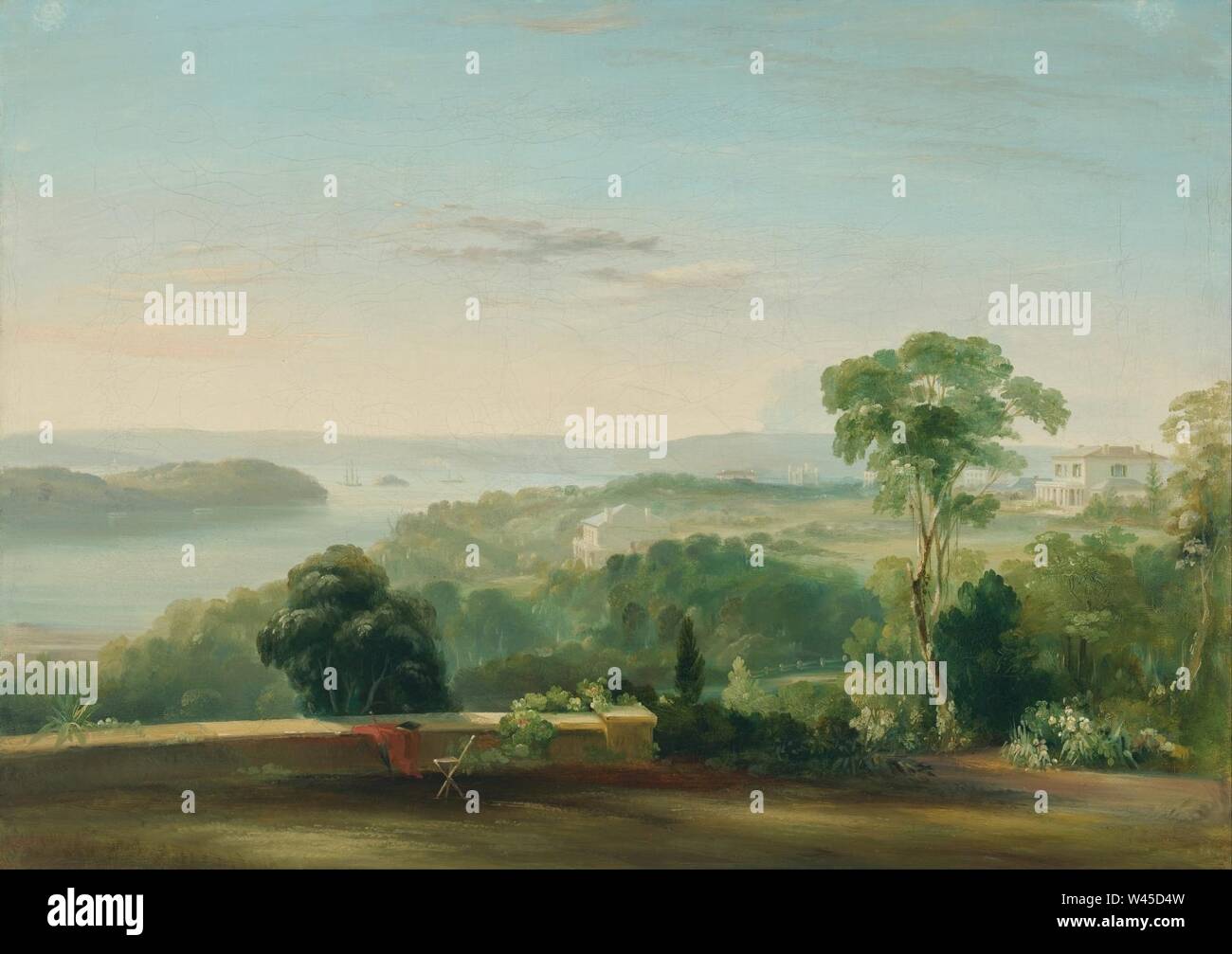 Conrad Martens - Vue de la Banque mondiale - Rose Banque D'Images